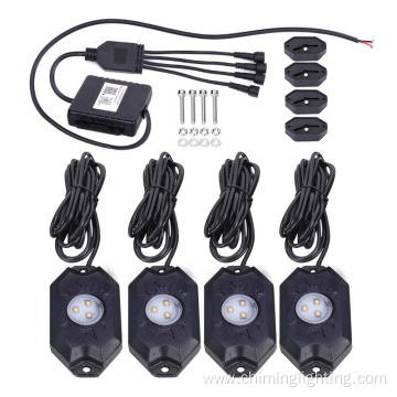 App Control RGB 8 Pod 4 Pod Led RGBW Pure White Rock Light 8 Pods Underglow Decking Lights Offroad Underbody Lighting Rgb